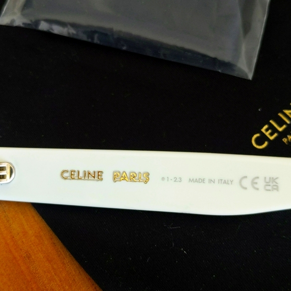 CELINE π₯ NWT π₯ 54MM White Rectangular Sunglasses. NEVER USED! Perfect! - Picture 9 of 16